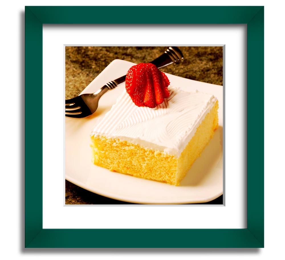 Afternoon Treat Square Framed Print in various frame colours, showcasing its handmade quality and artistic design.