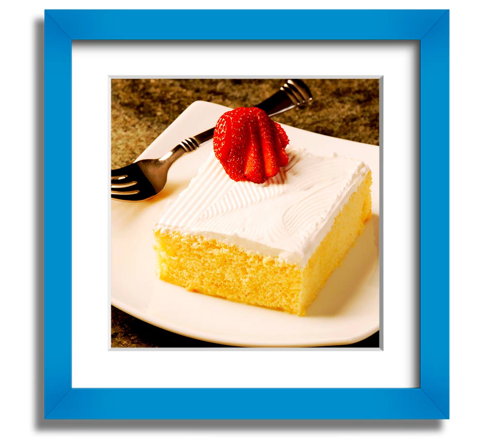 Afternoon Treat Square Framed Print in various frame colours, showcasing its handmade quality and artistic design.