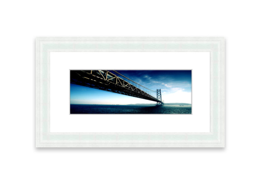 Framed print of the Akashi Kaikyo Bridge in Japan, showcasing its stunning architecture and design.