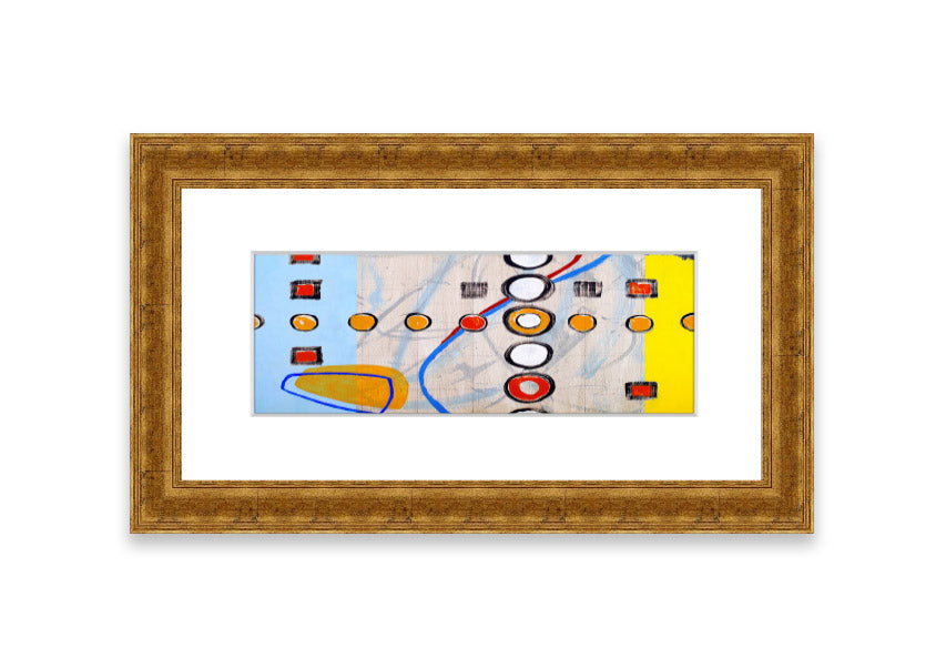 All Circles And Squares framed print with geometric design, available in various frame colors, handmade in the UK.