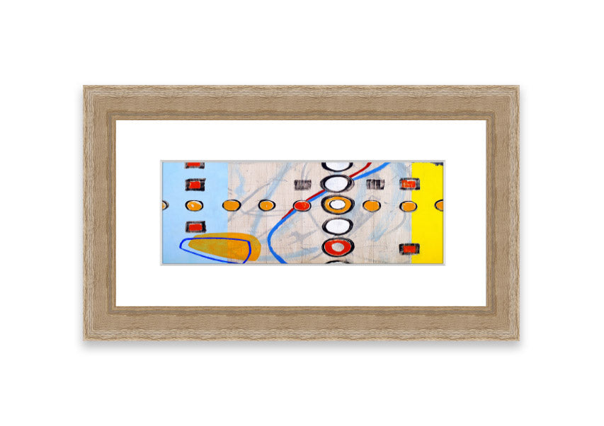 All Circles And Squares framed print with geometric design, available in various frame colors, handmade in the UK.