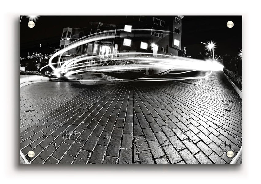 Acrylic print titled 'All His Favorite Curves' showcasing vibrant colors and smooth finish, perfect for wall decor.