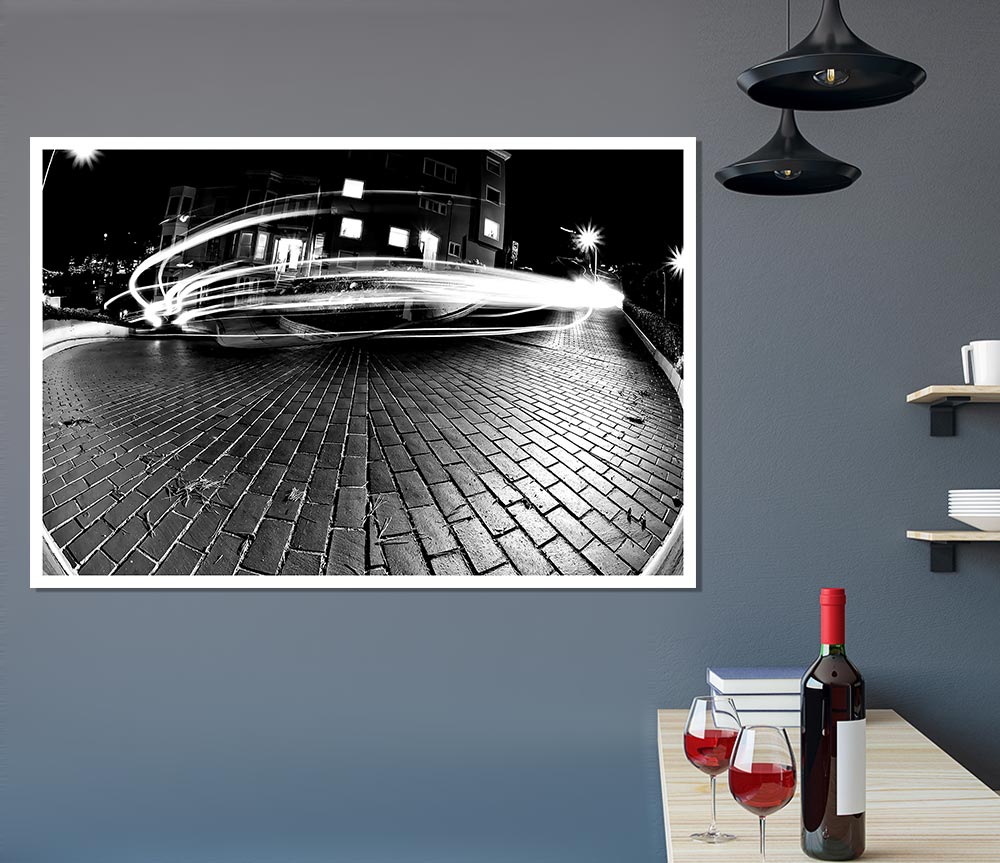 All His Favorite Curves poster on high-quality canvas, showcasing vibrant colors and intricate details.