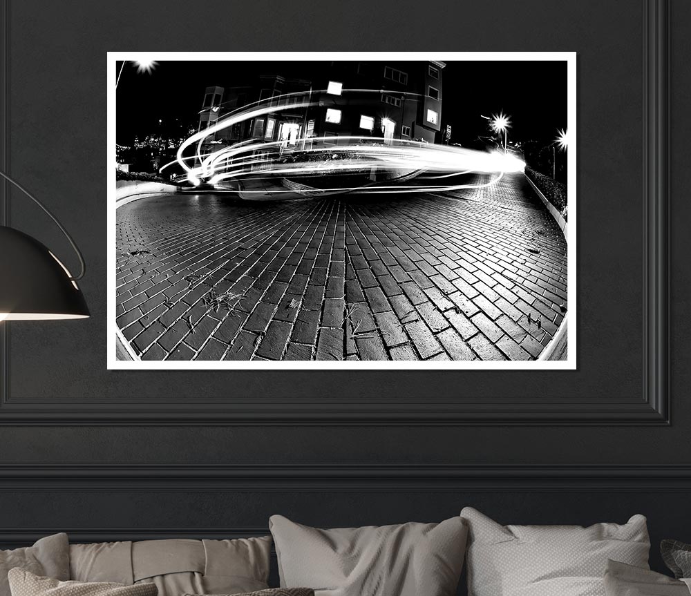 All His Favorite Curves poster on high-quality canvas, showcasing vibrant colors and intricate details.