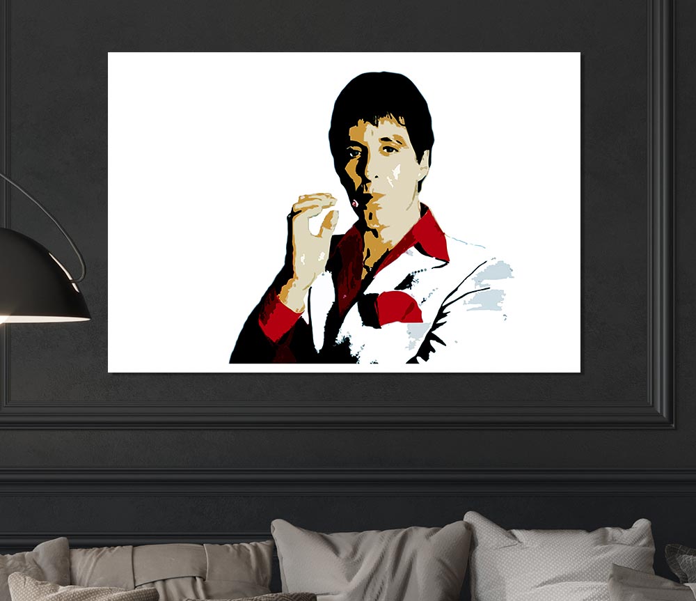 High-quality canvas poster of Al Pacino, showcasing vibrant colors and sharp details.