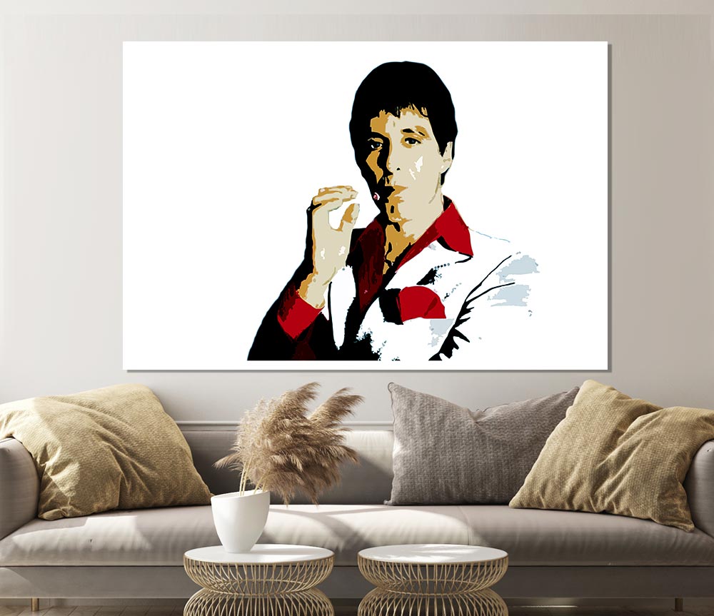 High-quality canvas poster of Al Pacino, showcasing vibrant colors and sharp details.