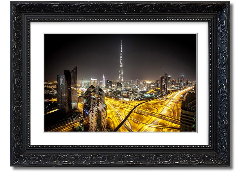 Framed print titled 'All Roads Are Pathed With Gold', showcasing vibrant colors and intricate details, ready to hang.