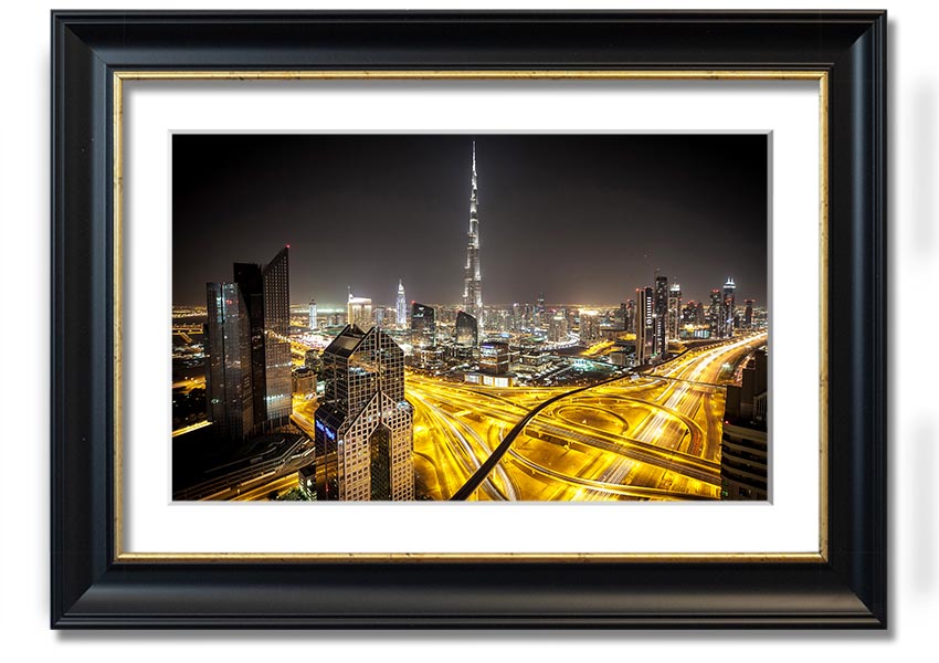 Framed print titled 'All Roads Are Pathed With Gold', showcasing vibrant colors and intricate details, ready to hang.
