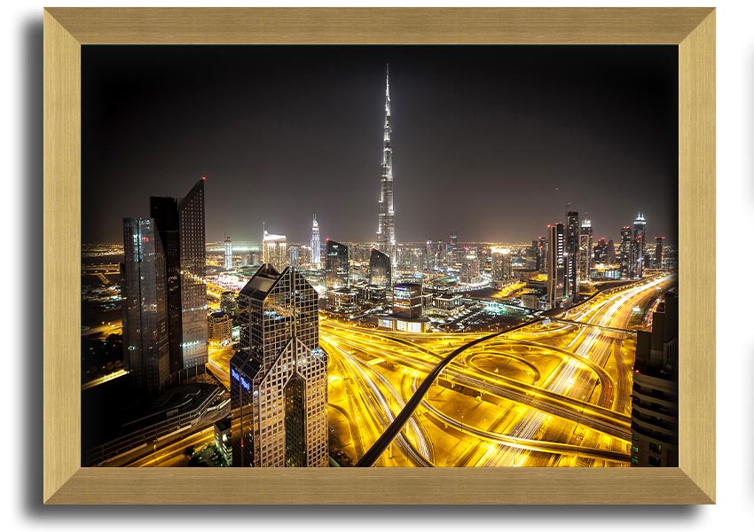 Framed print titled 'All Roads Are Pathed With Gold', showcasing vibrant colors and intricate details, ready to hang.