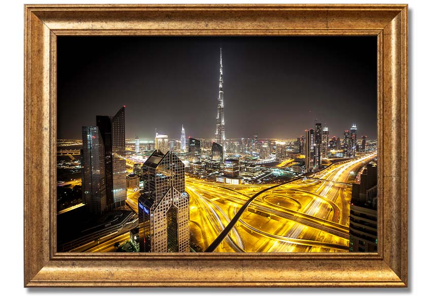 Framed print titled 'All Roads Are Pathed With Gold', showcasing vibrant colors and intricate details, ready to hang.