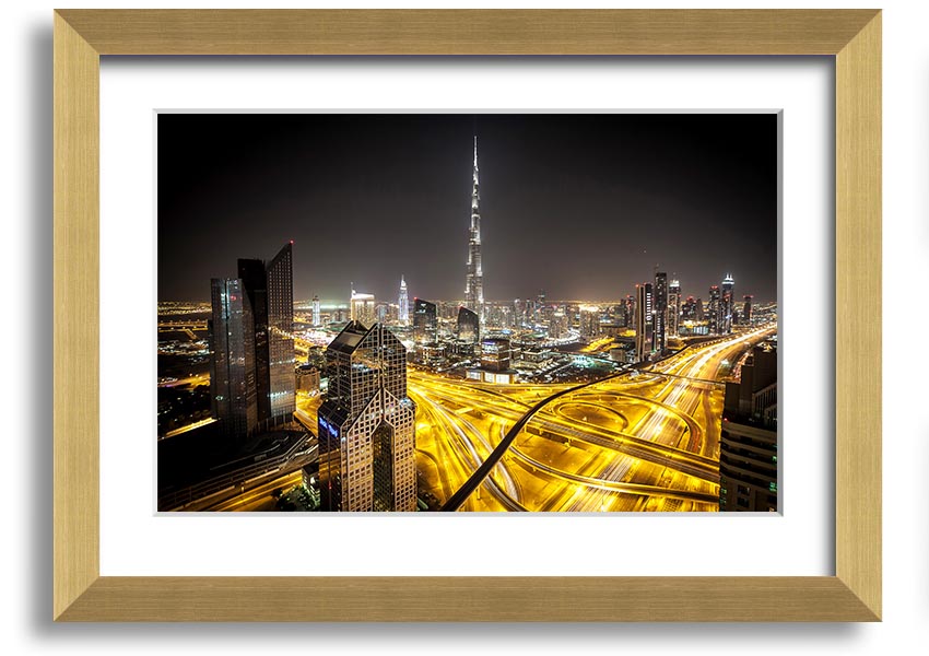 Framed print titled 'All Roads Are Pathed With Gold', showcasing vibrant colors and intricate details, ready to hang.