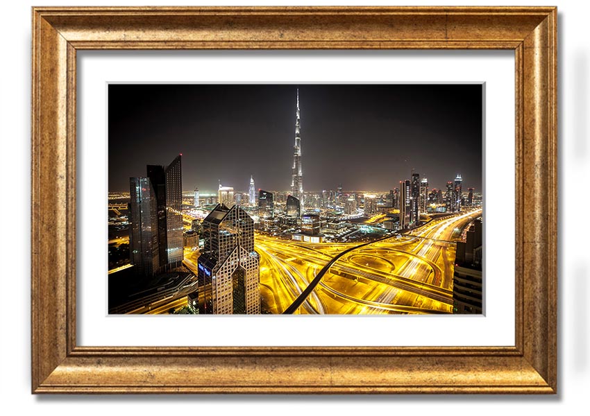 Framed print titled 'All Roads Are Pathed With Gold', showcasing vibrant colors and intricate details, ready to hang.