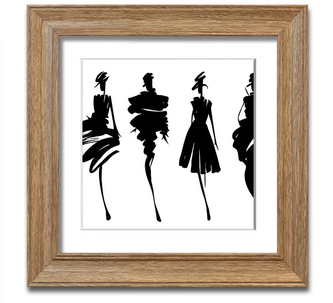 All Shapes Square Framed Print in various frame colors, showcasing a stylish design ready to hang.