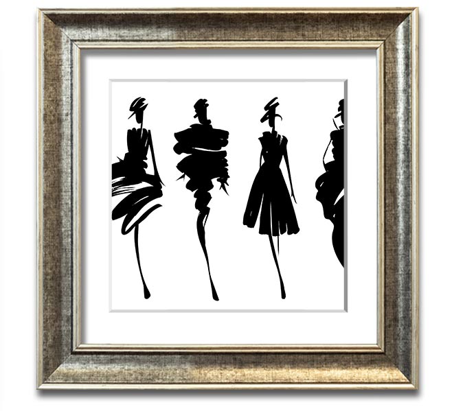 All Shapes Square Framed Print in various frame colors, showcasing a stylish design ready to hang.