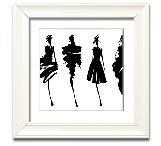 All Shapes Square Framed Print in various frame colors, showcasing a stylish design ready to hang.