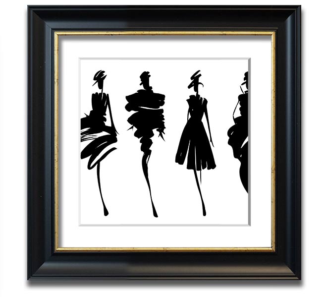 All Shapes Square Framed Print in various frame colors, showcasing a stylish design ready to hang.