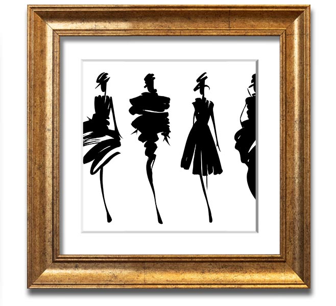 All Shapes Square Framed Print in various frame colors, showcasing a stylish design ready to hang.