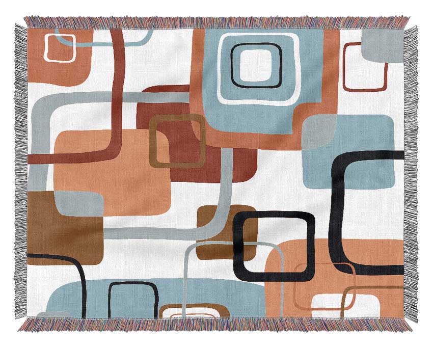 Luxurious All Squared In cotton throw blanket with thermal weave, perfect for bed or couch.