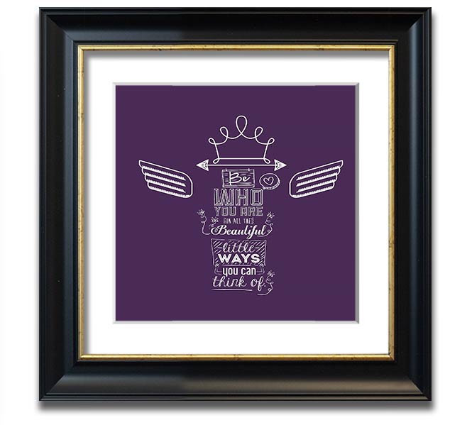 All The Beautiful Little Ways Square Framed Print in a stylish frame, showcasing inspirational text and elegant design.