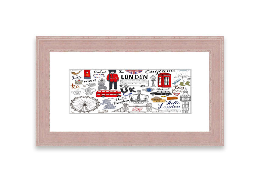 Framed print titled 'All The Things To Love In The City 1', showcasing Cornwall's beauty, available in various frame colors.