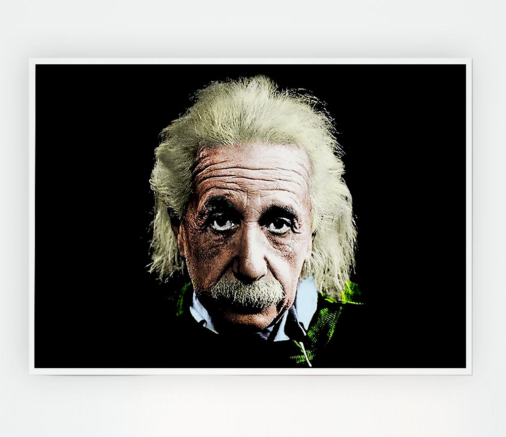 Vibrant Albert Einstein Retro Colours poster on canvas, showcasing a colorful artistic representation of Einstein.