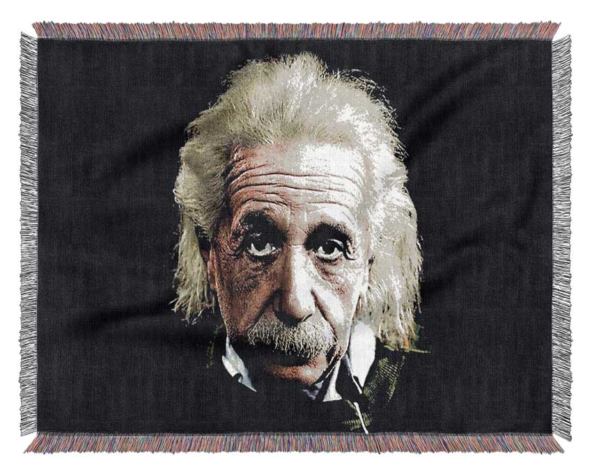 Albert Einstein Retro Colours throw blanket made from 100% cotton, featuring a vibrant design and thermal weave for comfort and style.