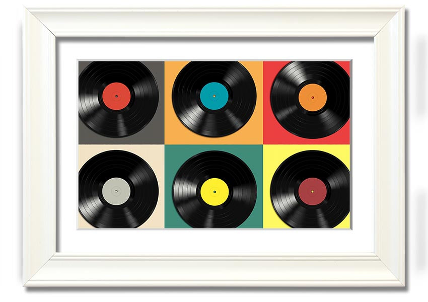 Album Madness framed print showcasing vibrant album art in a stylish frame, ready to hang.