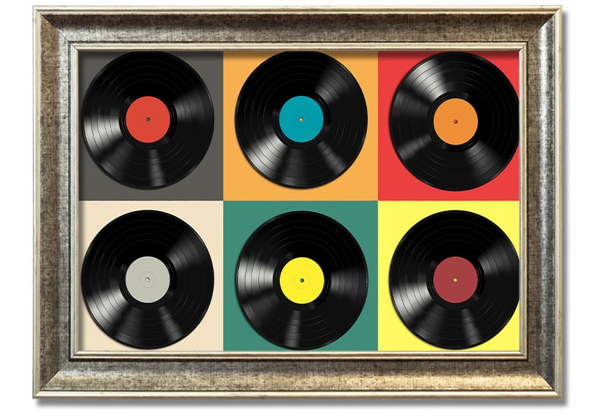 Album Madness framed print showcasing vibrant album art in a stylish frame, ready to hang.