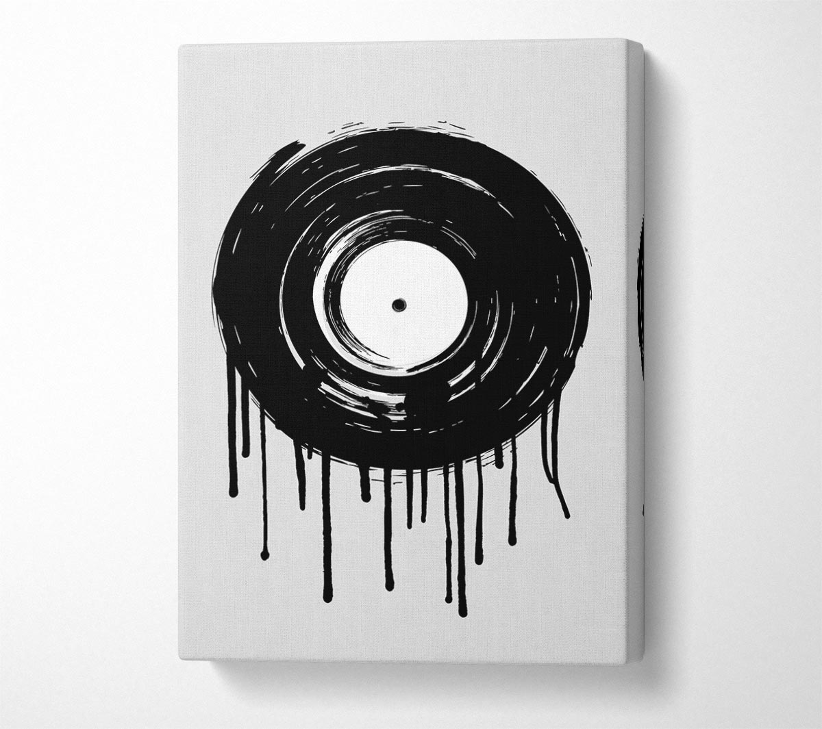 Album Melt canvas art printed on coated polyester, mounted on a 44mm box frame, ready to hang.