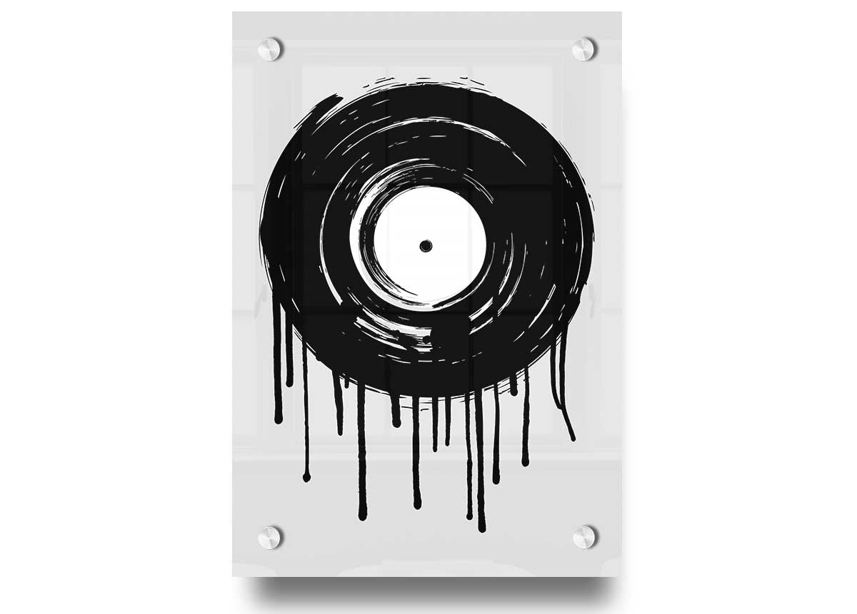 Album Melt acrylic print showcasing vibrant colors on 5mm thick acrylic glass, ready to hang on the wall.