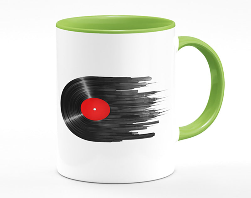Album Music City Mug featuring vibrant edge-to-edge print and colorful handle options.