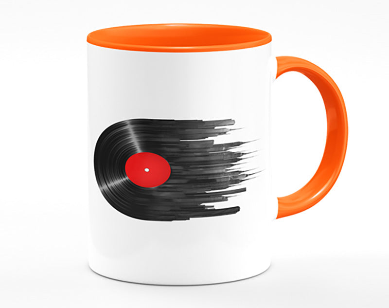 Album Music City Mug featuring vibrant edge-to-edge print and colorful handle options.