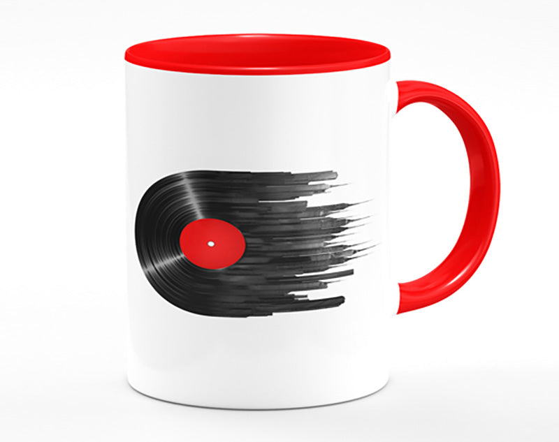 Album Music City Mug featuring vibrant edge-to-edge print and colorful handle options.