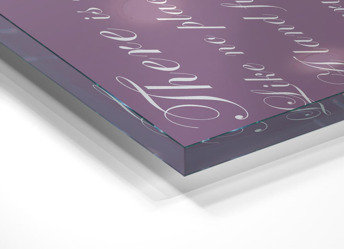 Alice In Wonderland Mad Hatter glass print in dusty pink, featuring whimsical design and modern aesthetics.