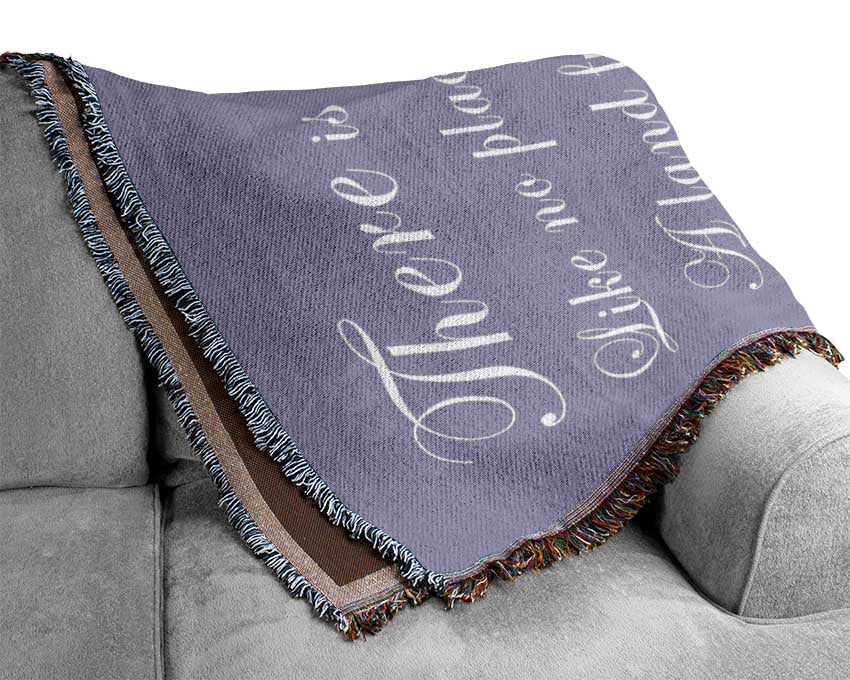 Alice In Wonderland throw blanket in lilac color, made from 100% cotton with a thermal weave for breathability and luxury.
