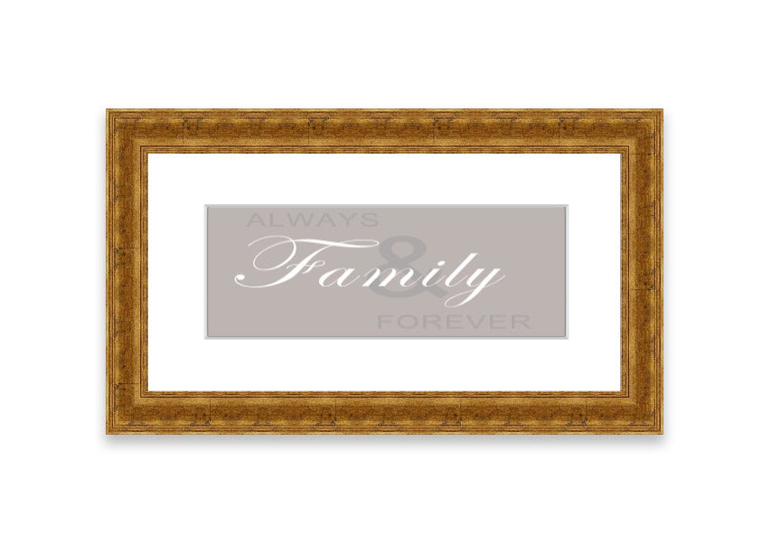 Always And Forever Beige framed print with a beige design, elegantly framed, ready to hang, showcasing quality craftsmanship.
