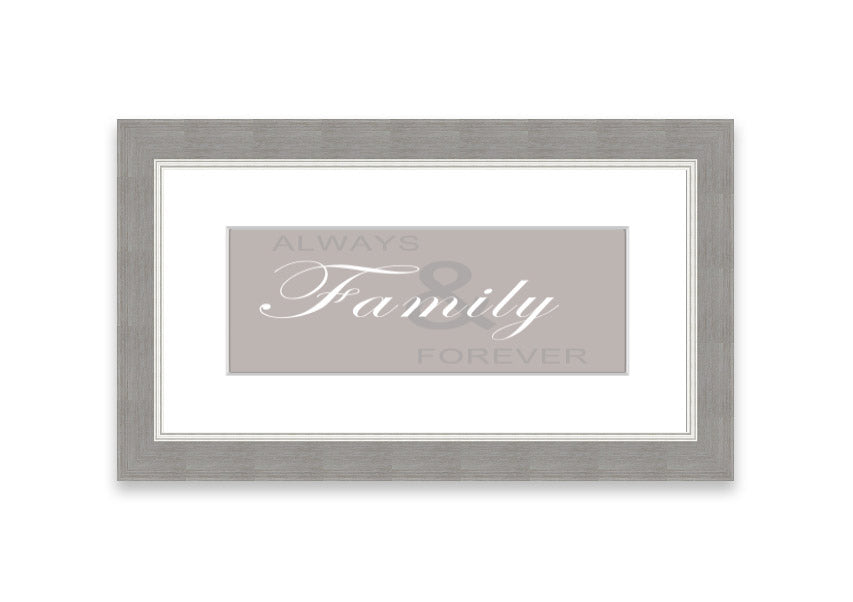 Always And Forever Beige framed print with a beige design, elegantly framed, ready to hang, showcasing quality craftsmanship.