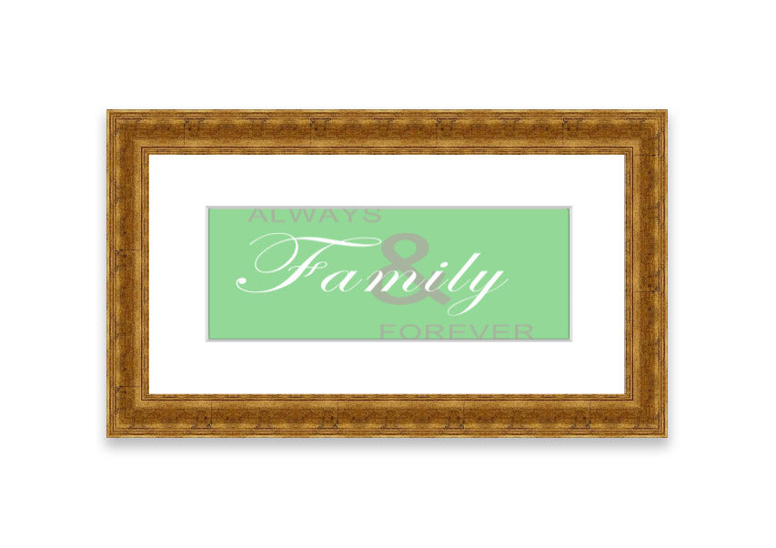 Always And Forever Green framed print showcasing lush greenery in a stylish frame, ready to hang.
