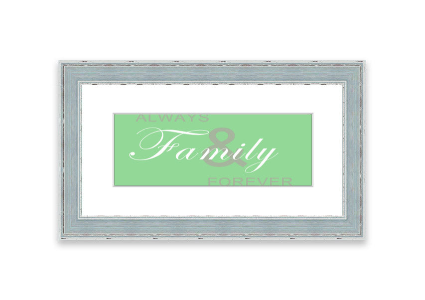 Always And Forever Green framed print showcasing lush greenery in a stylish frame, ready to hang.