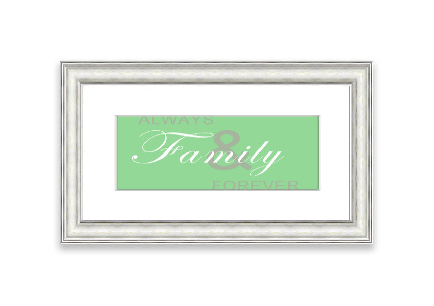 Always And Forever Green framed print showcasing lush greenery in a stylish frame, ready to hang.