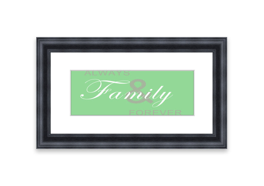 Always And Forever Green framed print showcasing lush greenery in a stylish frame, ready to hang.