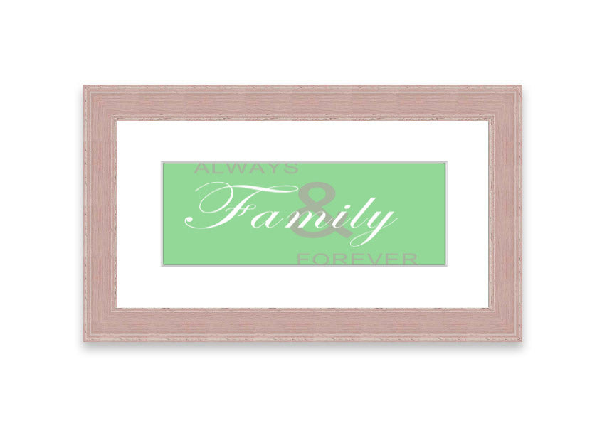 Always And Forever Green framed print showcasing lush greenery in a stylish frame, ready to hang.