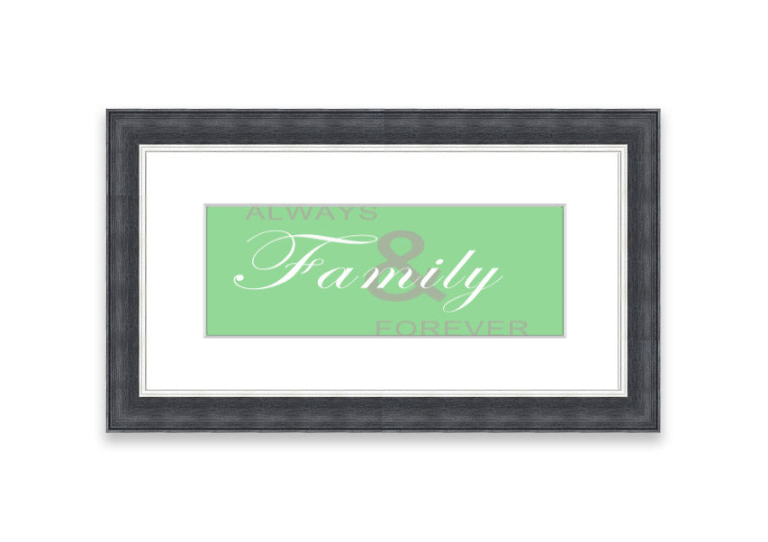 Always And Forever Green framed print showcasing lush greenery in a stylish frame, ready to hang.