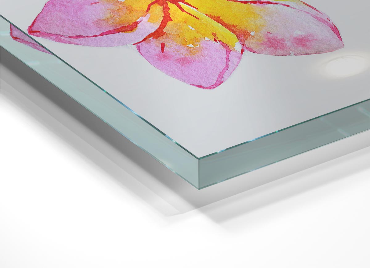 Amaryllis Beauty glass print showcasing vibrant colors and modern design, perfect for home decor.