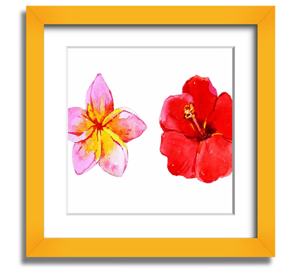 Amaryllis Beauty Square Framed Print showcasing vibrant amaryllis flowers in a stylish frame.