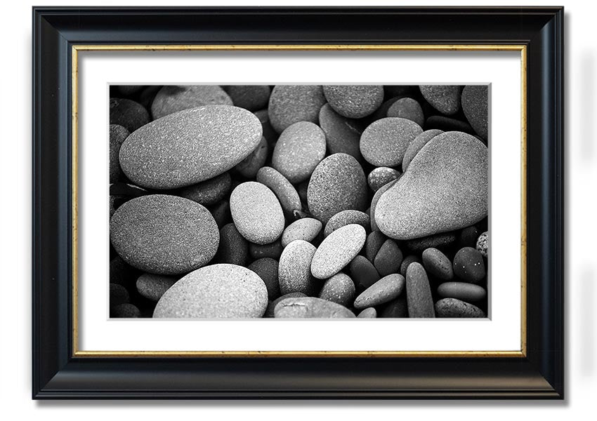 Amazing Love Rock B n W framed print showcasing a unique black and white design, ready to hang with multiple frame colour options.