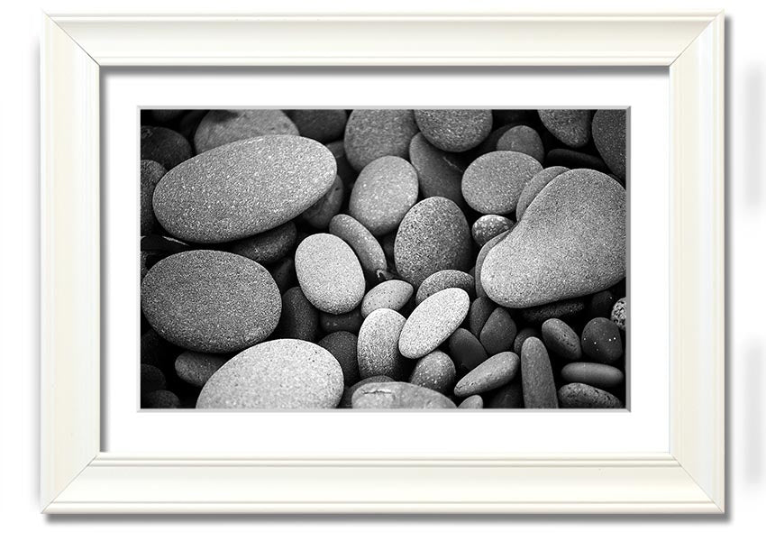 Amazing Love Rock B n W framed print showcasing a unique black and white design, ready to hang with multiple frame colour options.