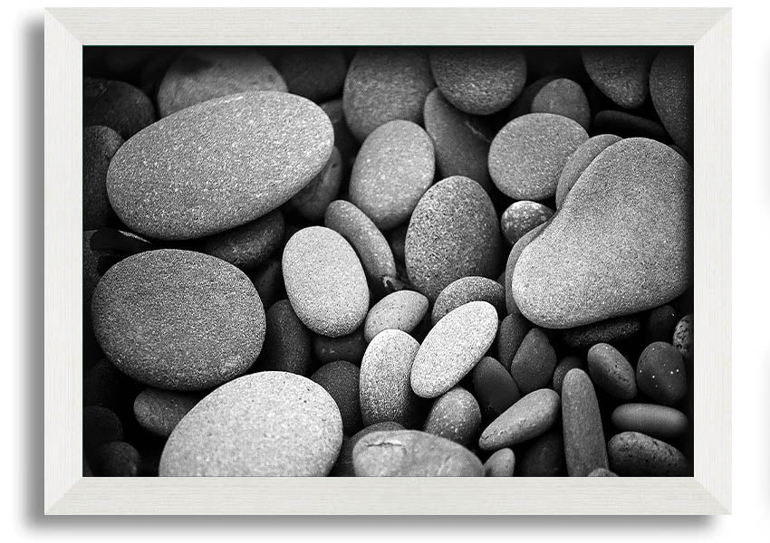 Amazing Love Rock B n W framed print showcasing a unique black and white design, ready to hang with multiple frame colour options.