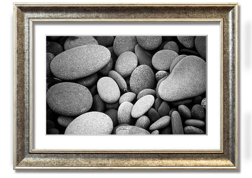 Amazing Love Rock B n W framed print showcasing a unique black and white design, ready to hang with multiple frame colour options.