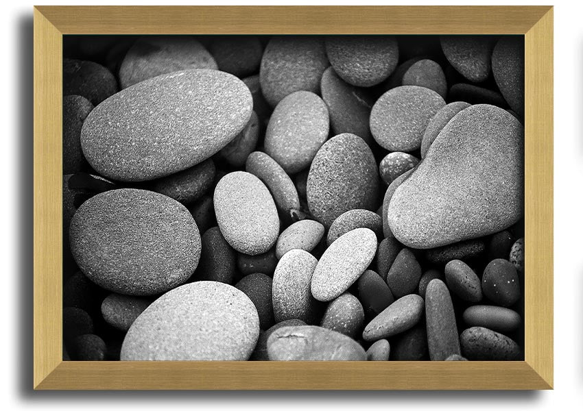 Amazing Love Rock B n W framed print showcasing a unique black and white design, ready to hang with multiple frame colour options.